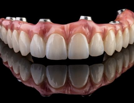 Permanent upper implant denture