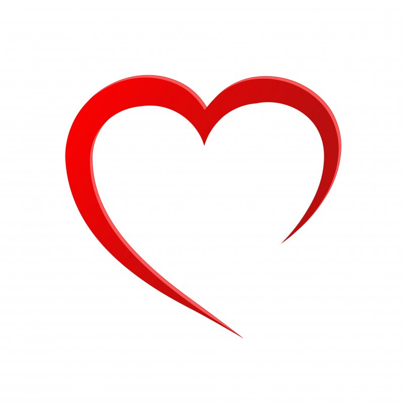 Simple logo in the shape of a heart representing heart health