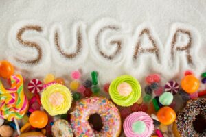 Table full of sugar and sweets